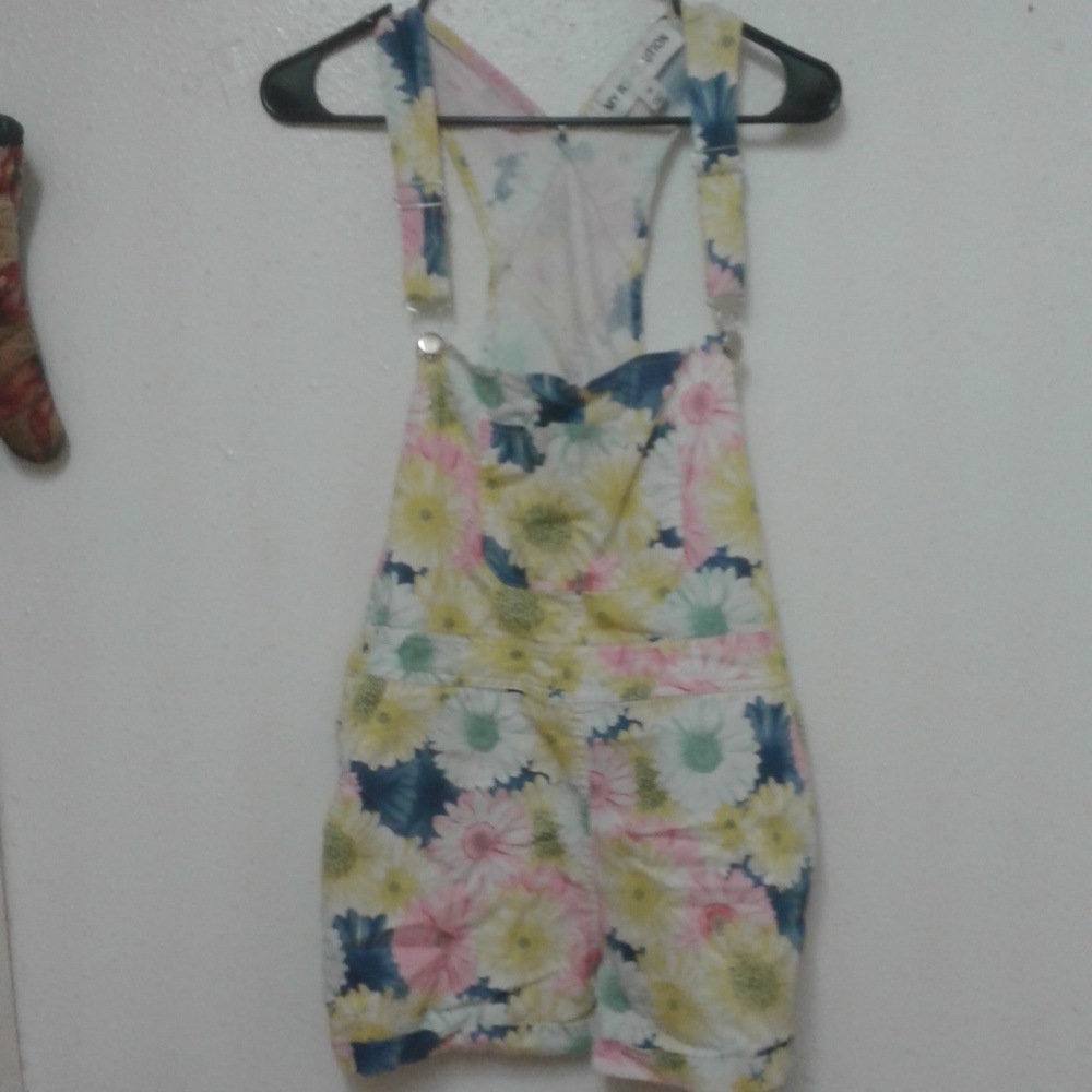 My Revolution floral overalls romper jumpsuit